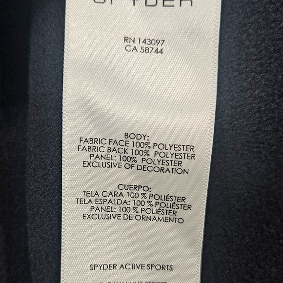 Spyder Black and Red Zip Up Sweater with Ribbed Knit - Picture 5 of 5